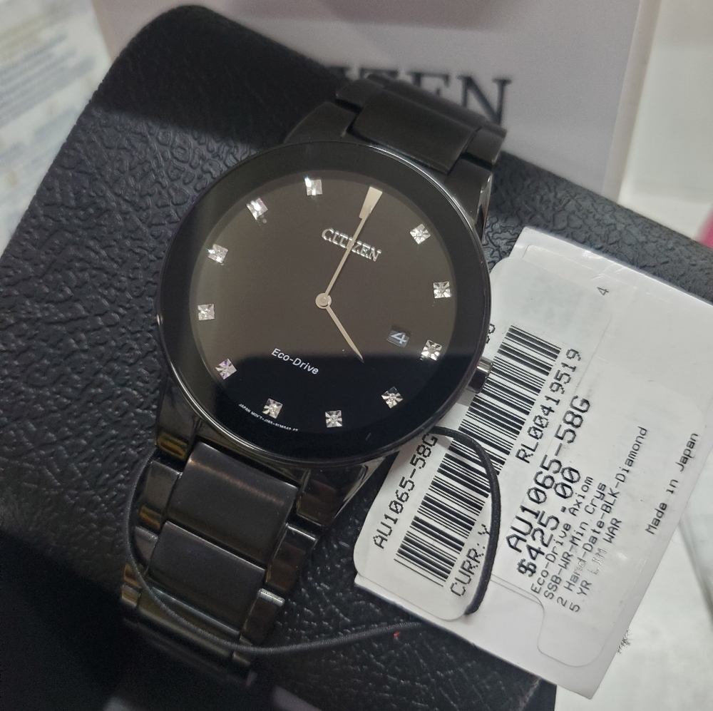 Citizen AU1065-58G Axiom Men's 40mm Black Dial Stainless Steel Watch $425
